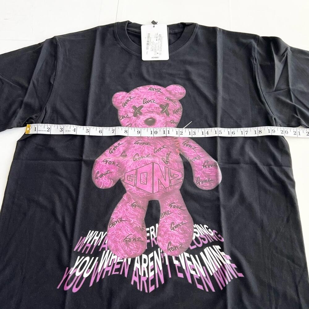 New HEYBIG Graphic Short Sleeve Tee Shirt TH-226 UNISEX SIZE L Gonz Teddy Bear - Picture 5 of 8